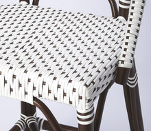 White And Chocolate Rattan Counter Stool