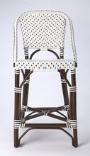 White And Chocolate Rattan Counter Stool