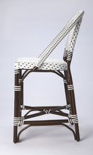 White And Chocolate Rattan Counter Stool