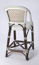 White And Chocolate Rattan Counter Stool