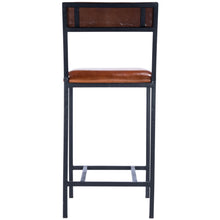 Classic Leather And Metal Counter Stool
