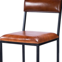 Classic Leather And Metal Bar Stool