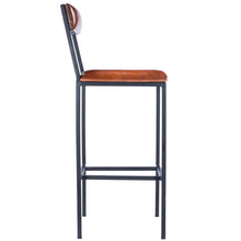 Classic Leather And Metal Bar Stool