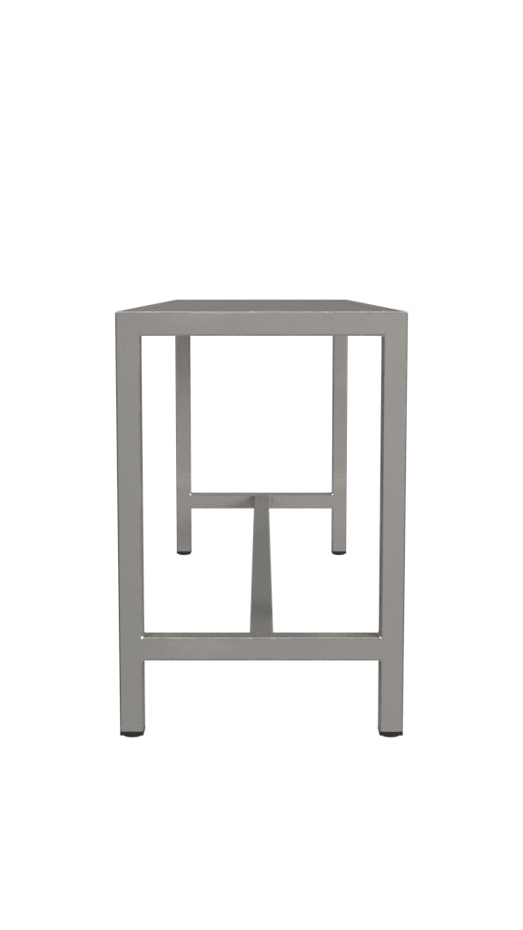 Sleek Modern Brushed Nickel Bench