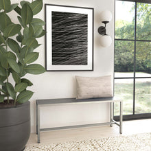 Sleek Modern Brushed Nickel Bench