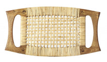 天然木飾面藤凳