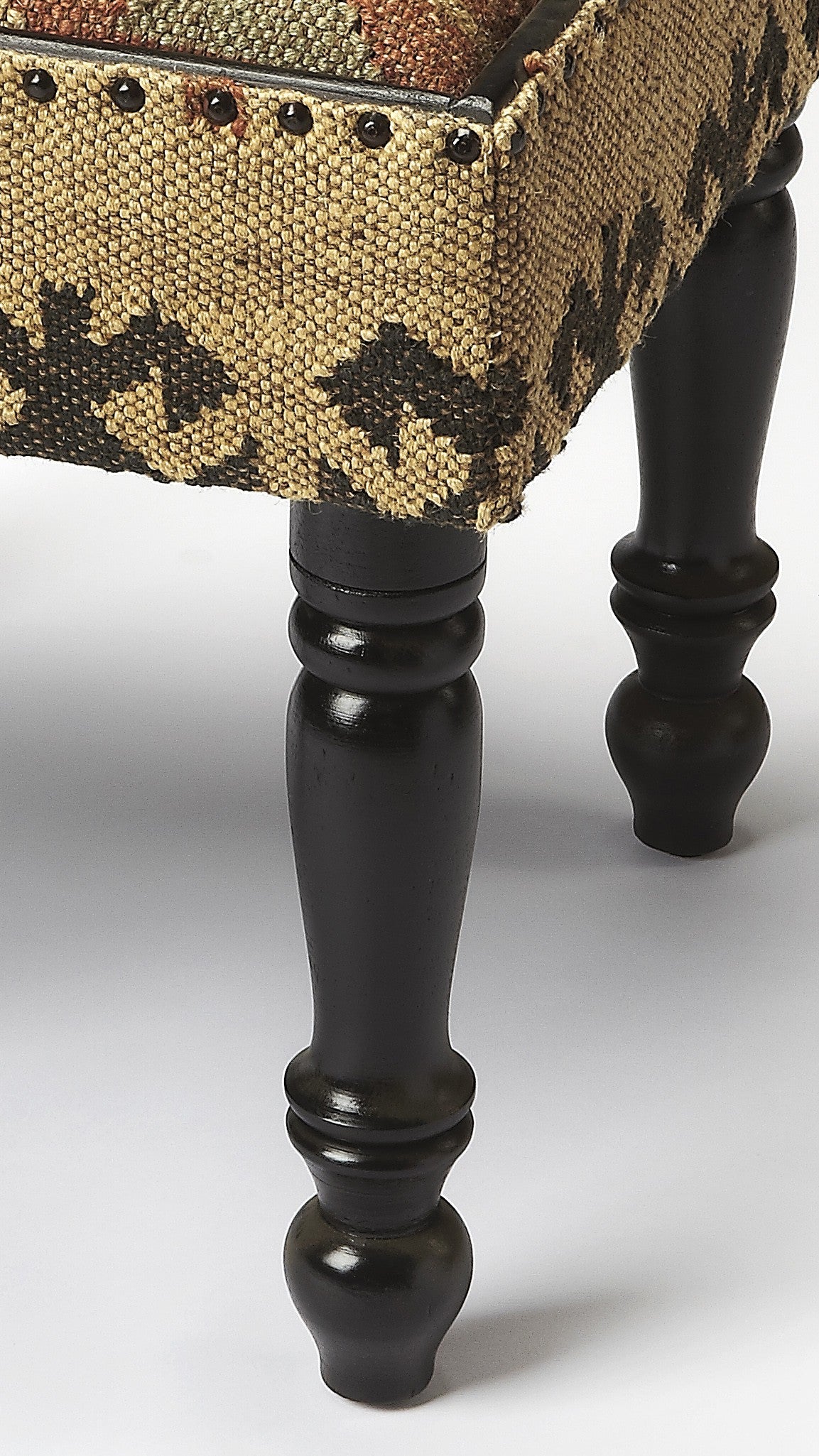 Taburete de yute bohemio