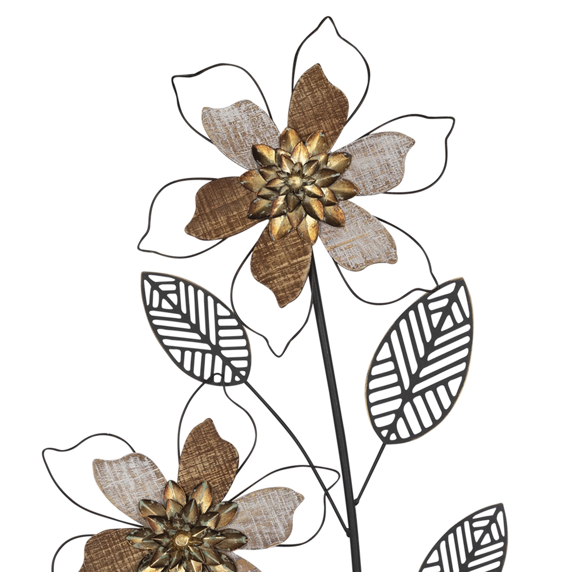 Metal Wire Flower Wall Decor Piece