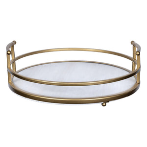 Farmhouse Style Gold Decorative Tray