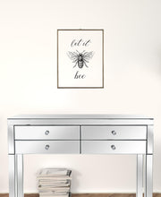 Gold Metal Framed Let It Bee Wall Art