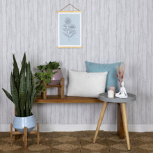 Pink Hexagonal Planter With Wooden Base