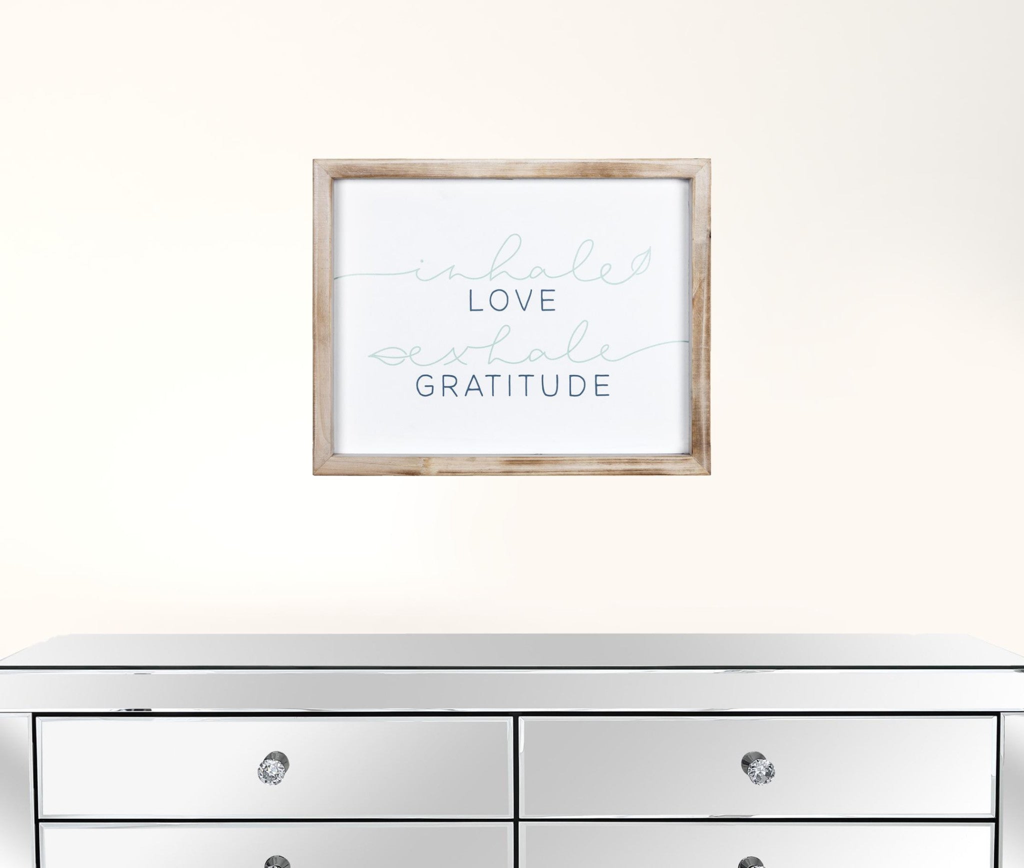 Inhale Love Exhale Gratitude Framed Wall Art
