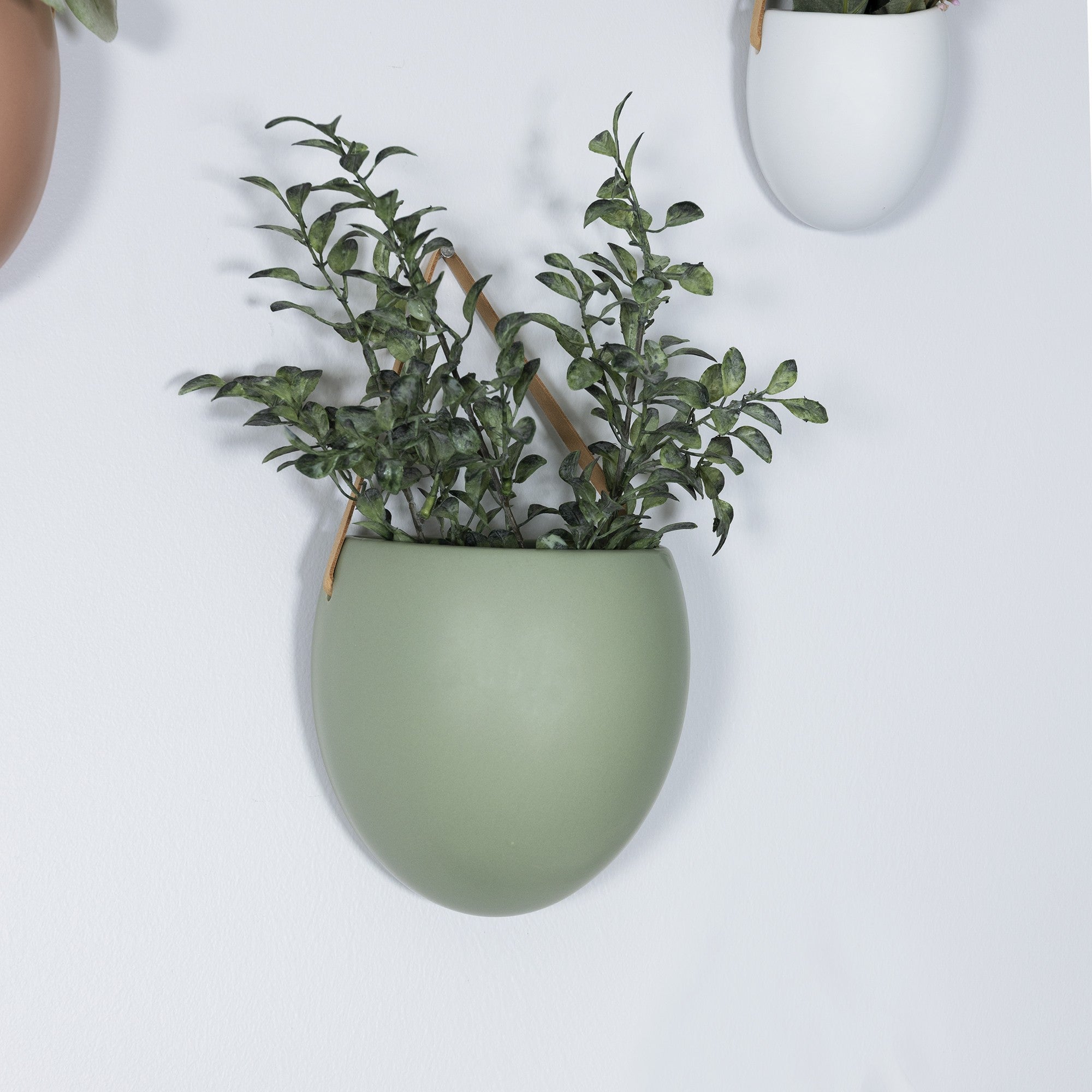 Ceramic Green Hanging Planter