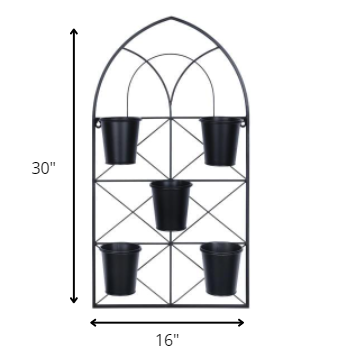 Metal Plant Pots Wall Hanging