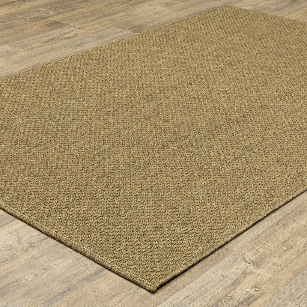 2’X8’ Solid Tan Indoor Outdoor Runner Rug