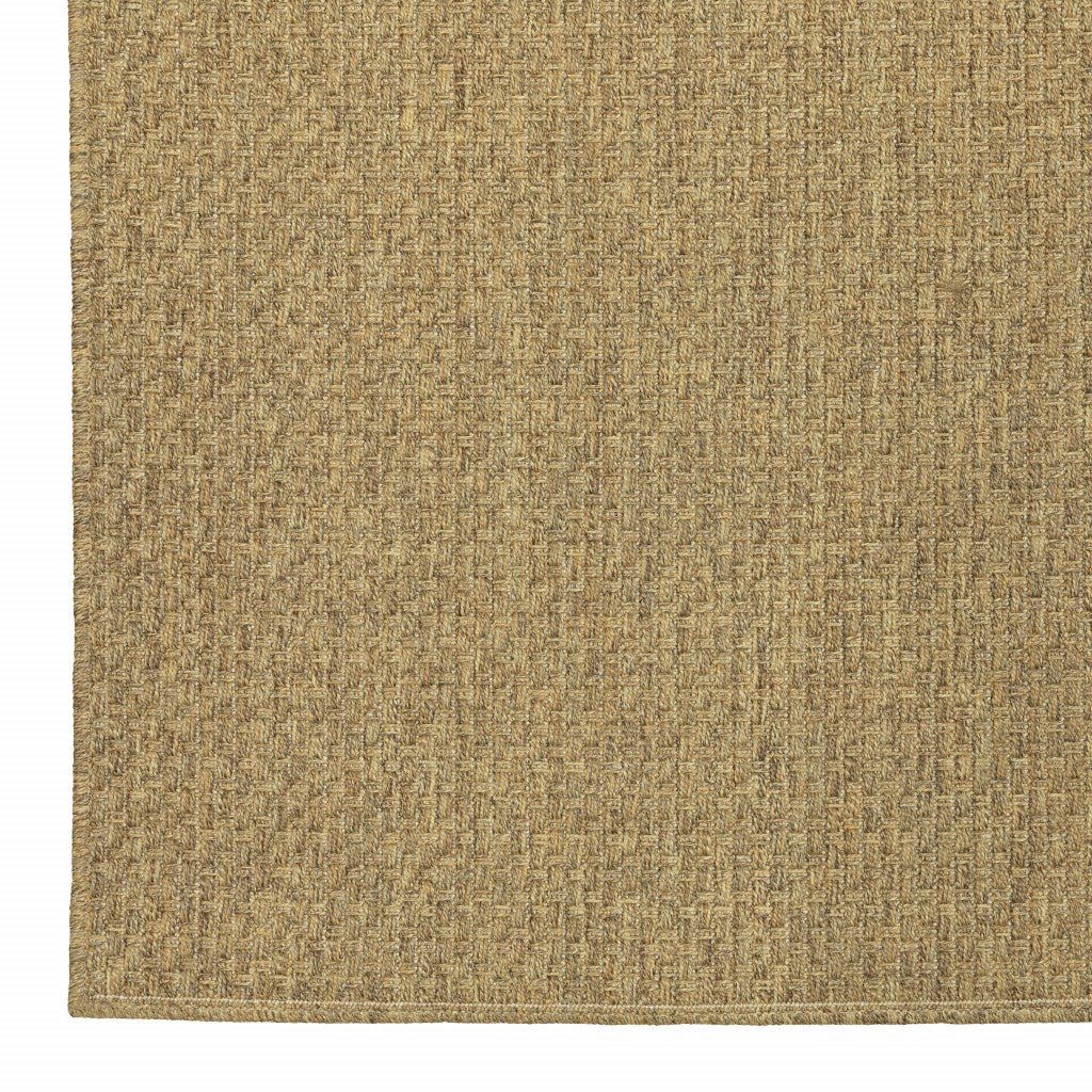2’X8’ Solid Tan Indoor Outdoor Runner Rug