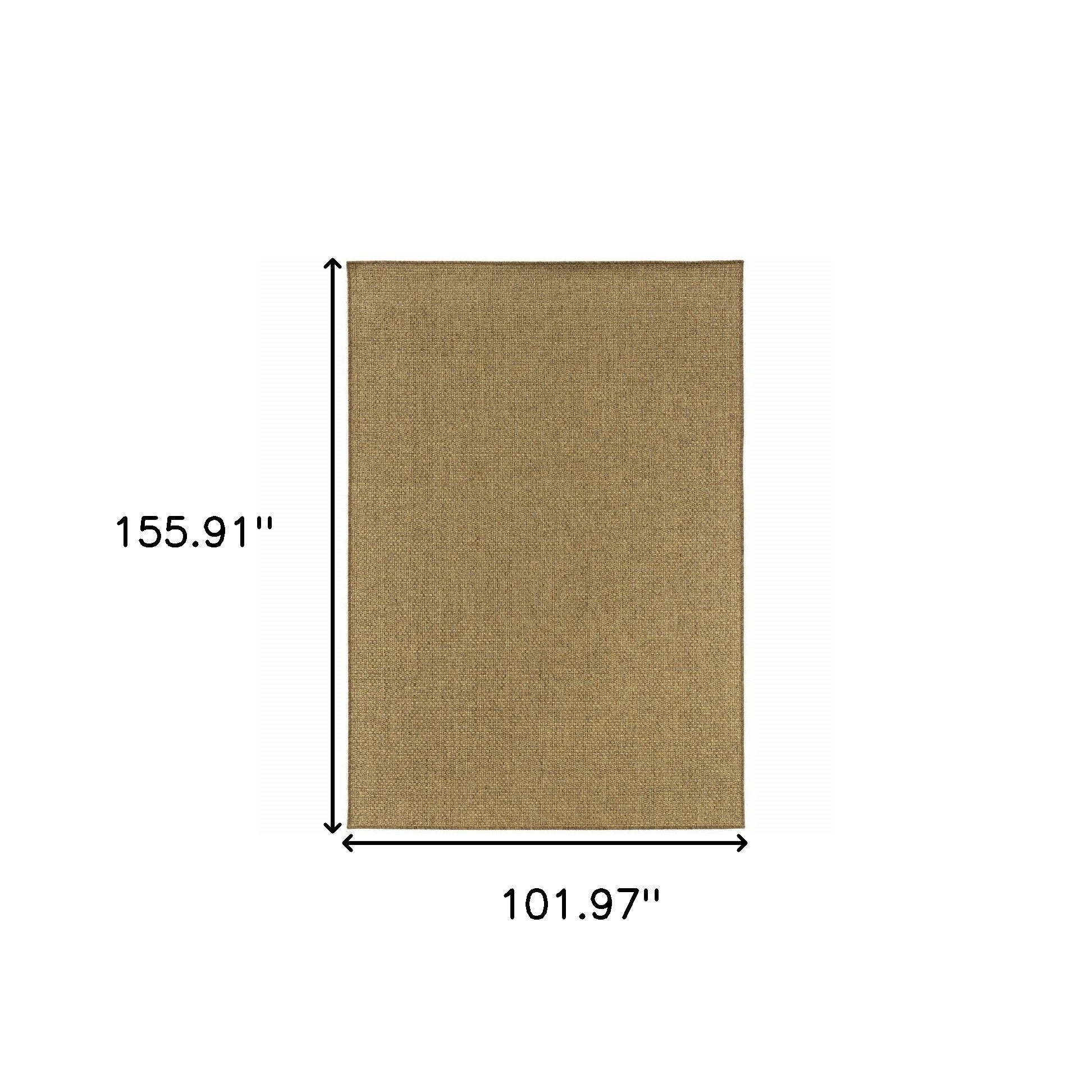 2’X8’ Solid Tan Indoor Outdoor Runner Rug