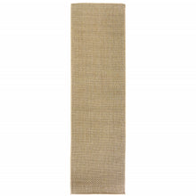 2’X8’ Solid Sand Beige Indoor Outdoor Runner Rug