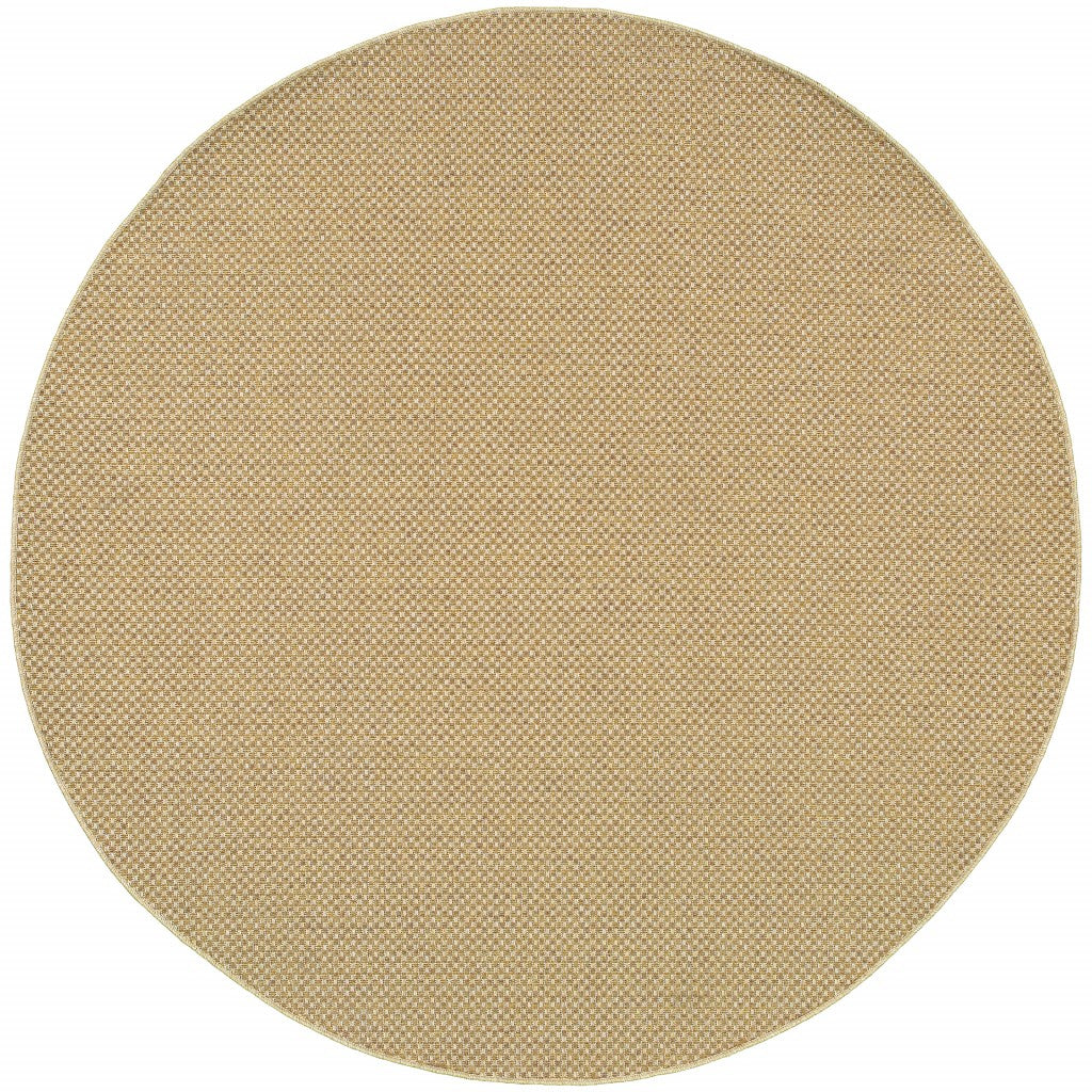 2’X8’ Solid Sand Beige Indoor Outdoor Runner Rug