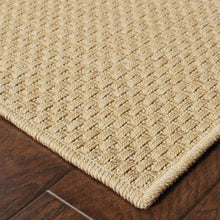 2’X8’ Solid Sand Beige Indoor Outdoor Runner Rug