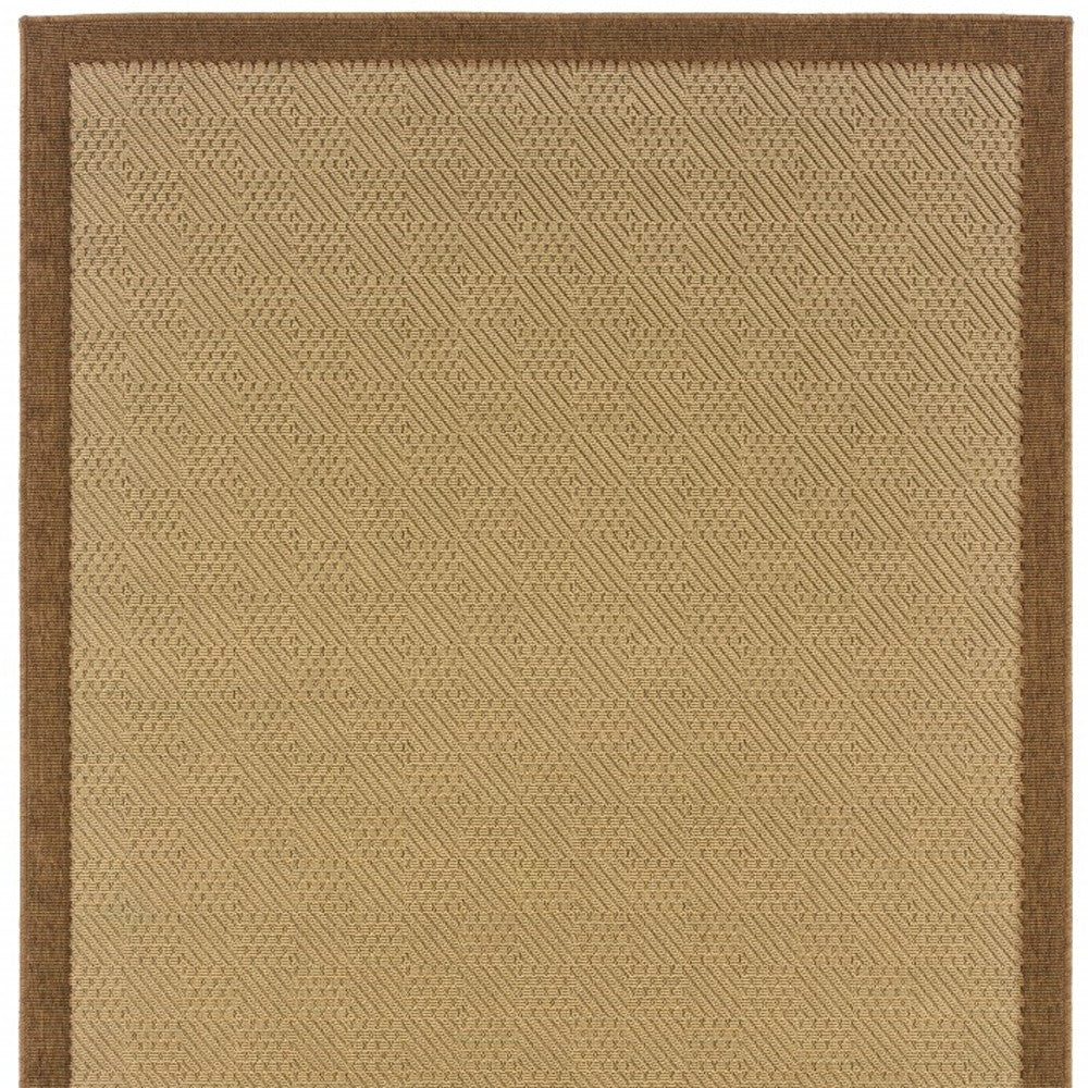 5’X8’ Beige And Brown Plain Indoor Outdoor Area Rug