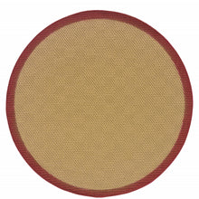 2’X8’ Beige And Red Plain Indoor Outdoor Runner Rug