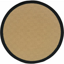 Beige And Black Plain Indoor Outdoor Runner Rug - 2’ x 8’