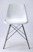 White Leather Accent Chair