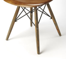 Medium Brown Leather Dining Chair