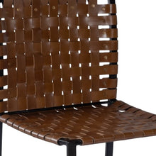 Brown Woven Leather Chair
