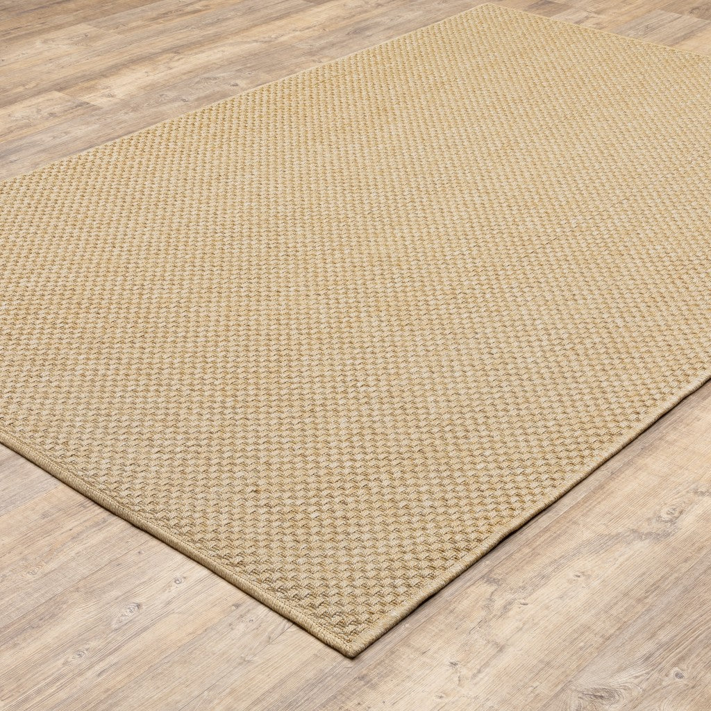 2’X8’ Solid Sand Beige Indoor Outdoor Runner Rug