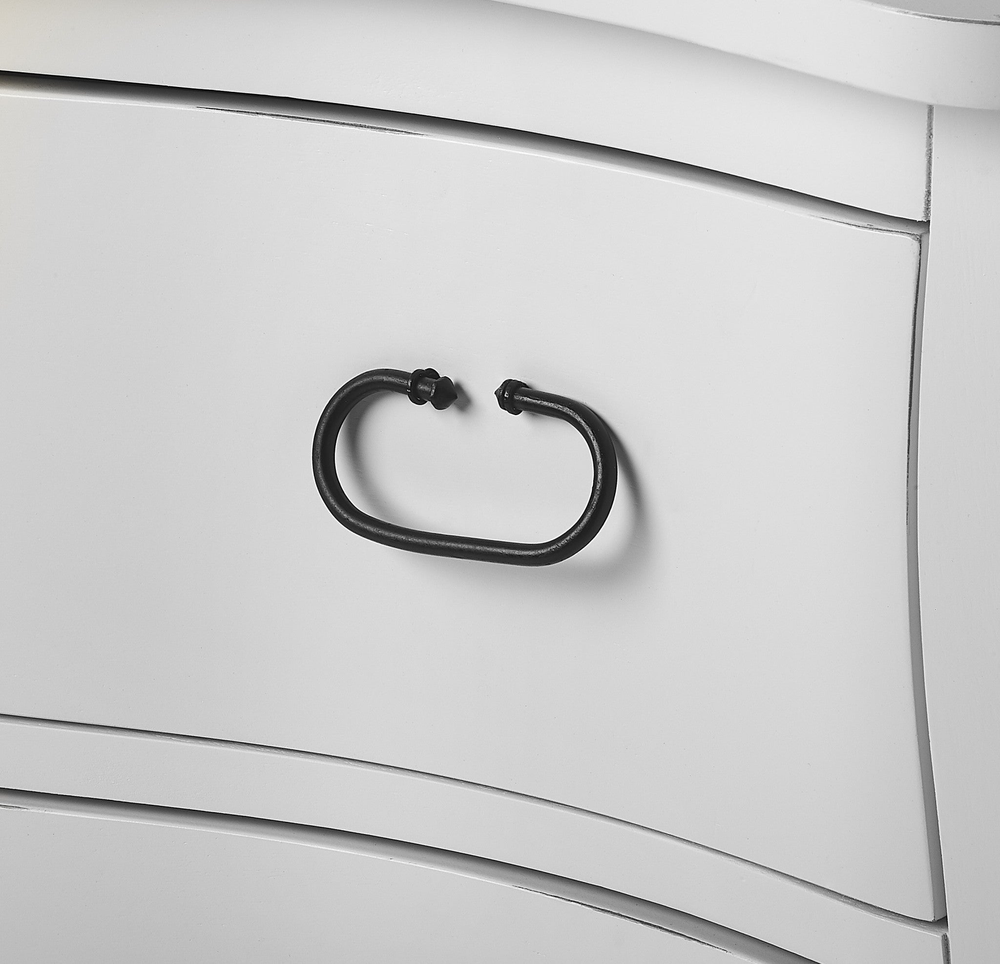 34" White Solid Wood Two Drawer Standard Chest