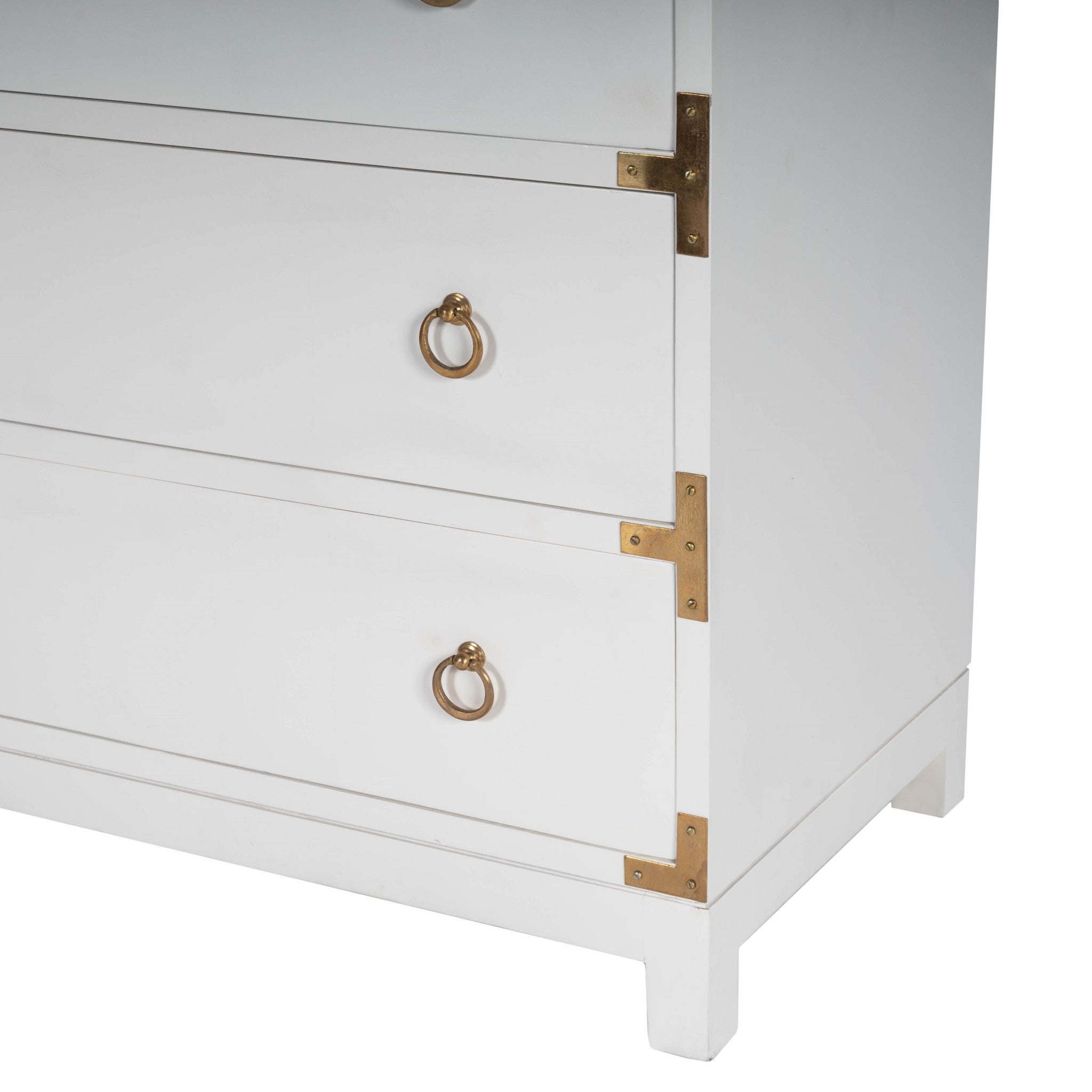 28" White Solid Wood Three Drawer Standard Dresser