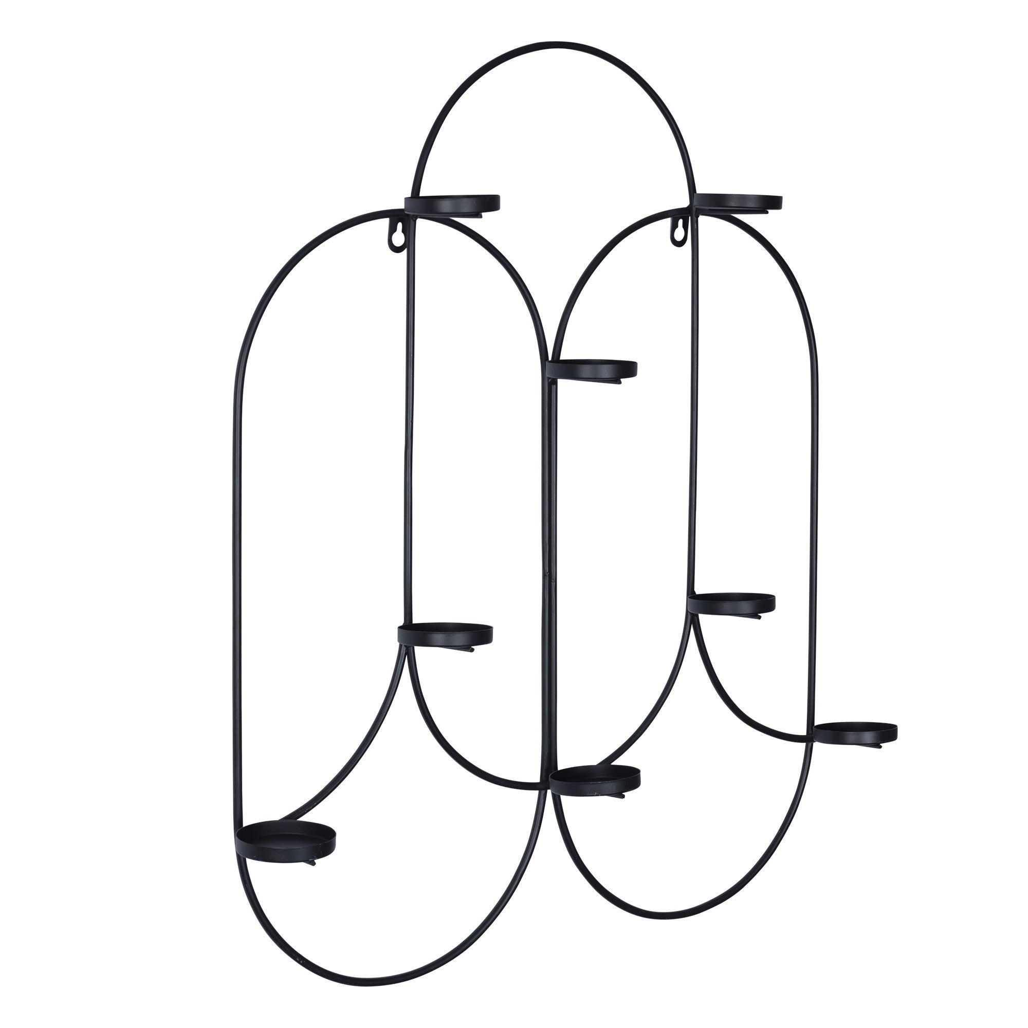 Matte Black Tea Light Holder Wall Decor