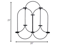 Matte Black Tea Light Holder Wall Decor