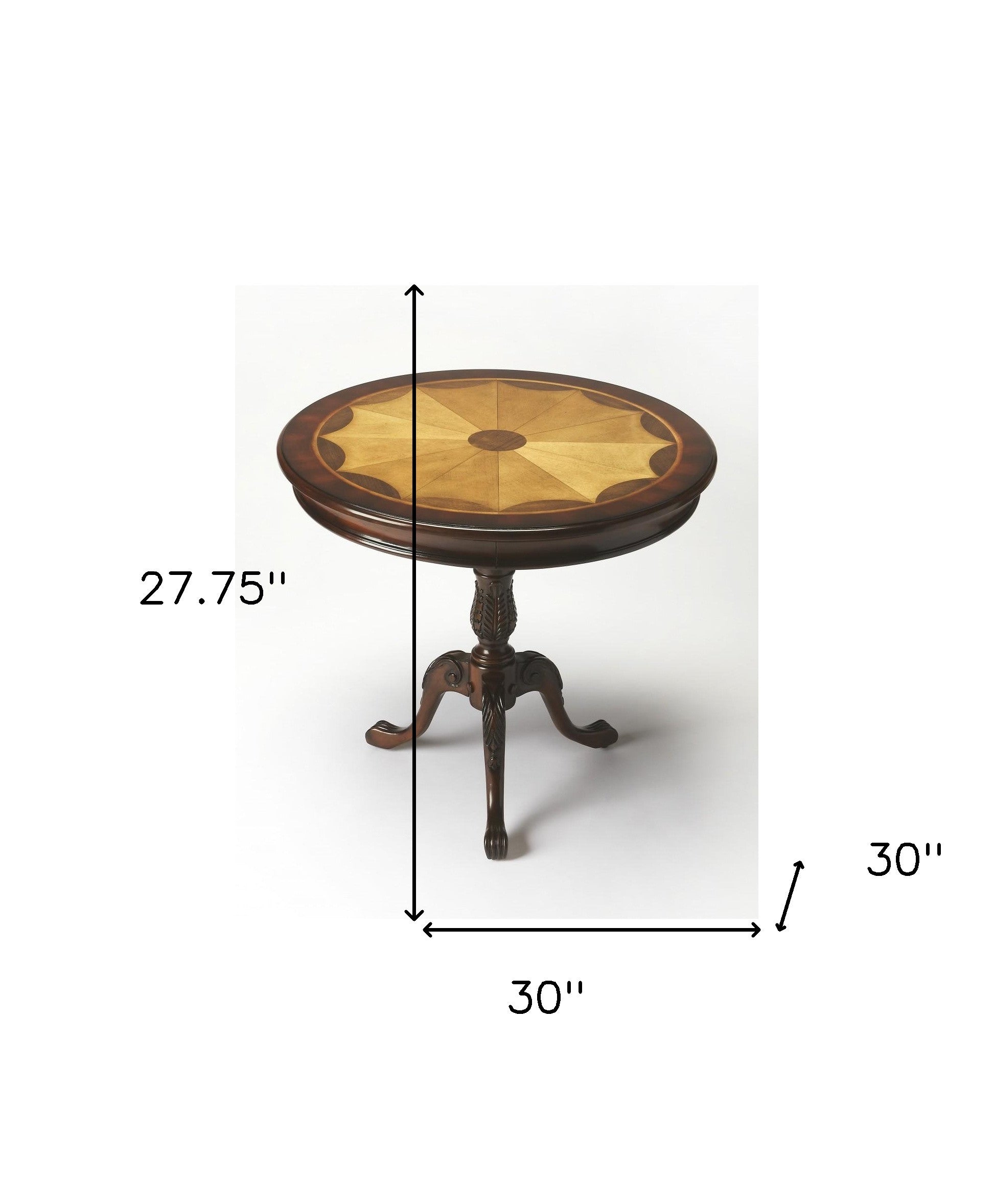 Traditional Cherry Round Pedestal Table