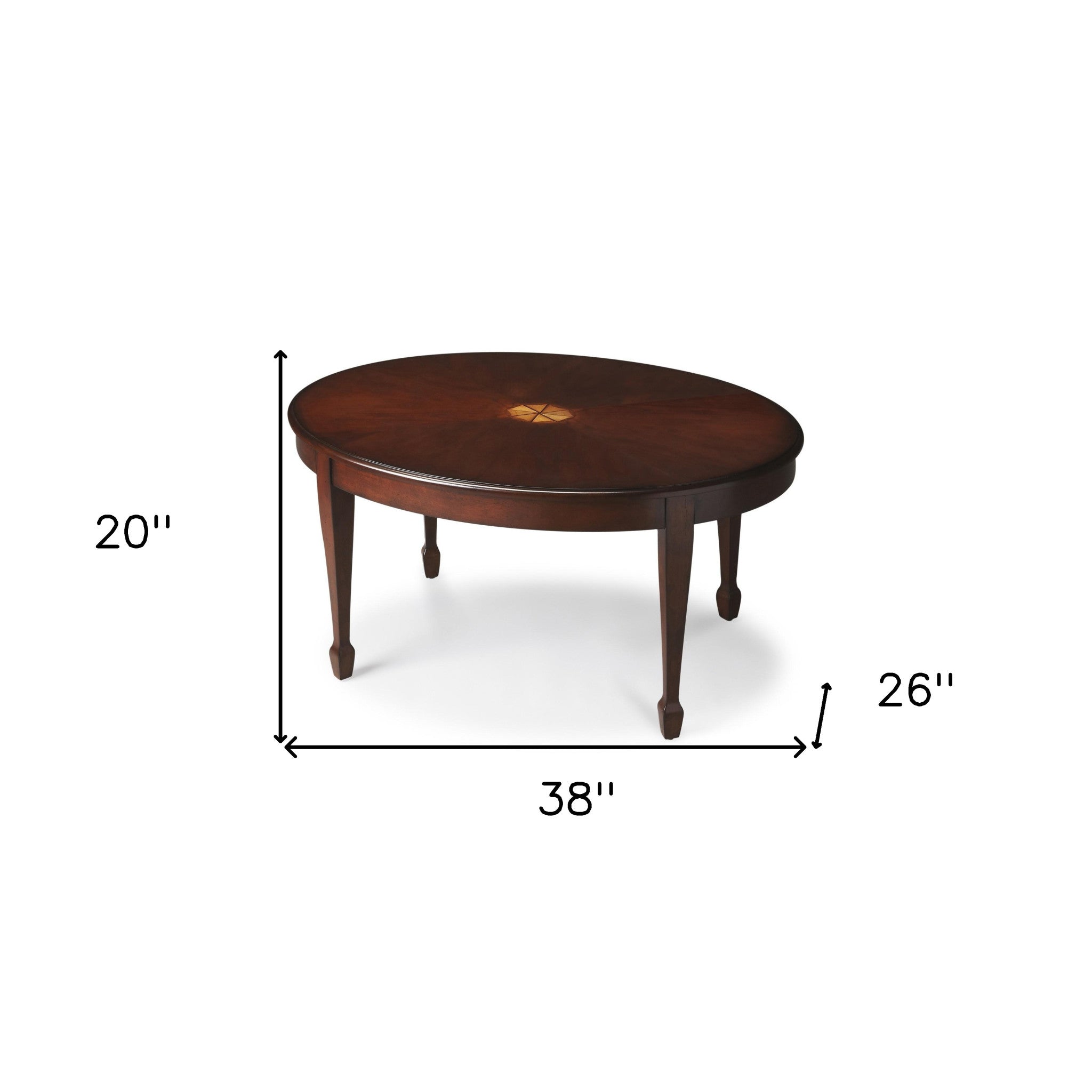 Traditional Cherry Oval Coffee Table