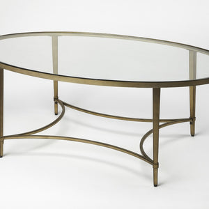 Golden Oval Coffee Table