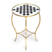 Antique Gold Black And White Game Table