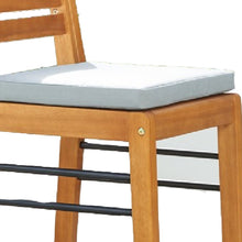 Light Wood Bar Chair With Metal Supports