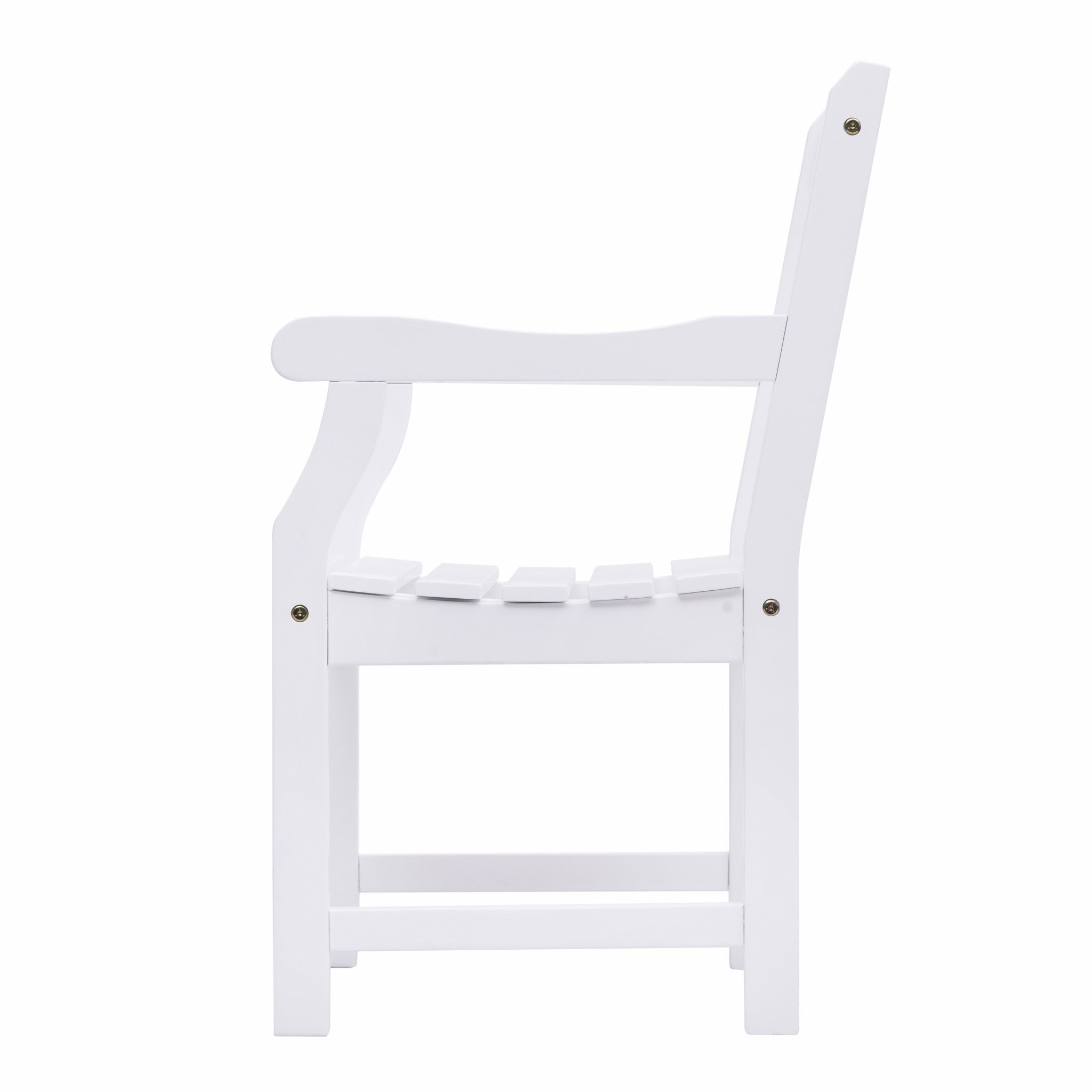 White Patio Armchair With Diagonal Design