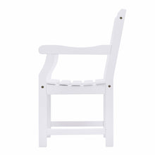 White Patio Armchair With Diagonal Design