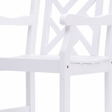 White Patio Armchair With Diagonal Design