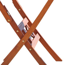 Sienna Brown Folding Serving Table