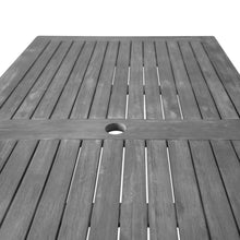 Distressed Grey Dining Table With Curved Legs