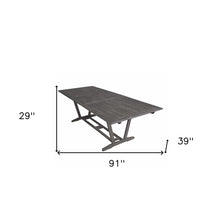 Distressed Grey Extendable Dining Table