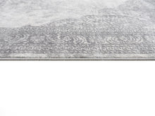2’ X 4’ Gray Distressed Medallion Area Rug
