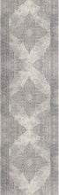 2’ X 4’ Gray Distressed Medallion Area Rug
