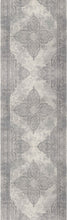 2’ X 4’ Gray Distressed Medallion Area Rug