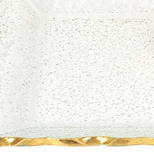 Bubble Glass Scalloped Gold Rim Rectangular Platter Or Tray